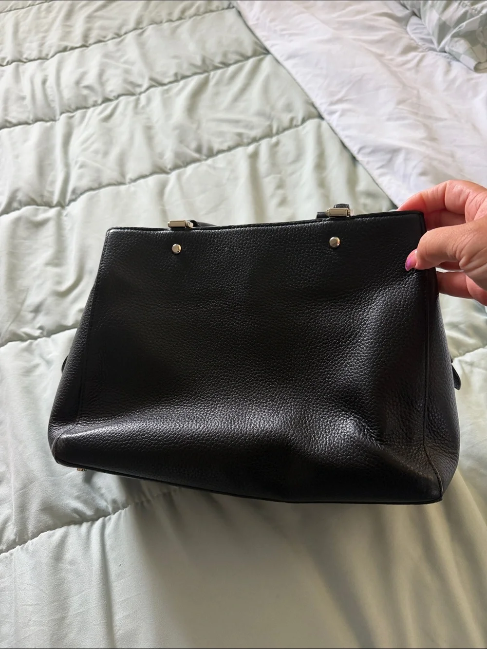 kate spade Black Pebbled Leather Top-Handle Briefcase